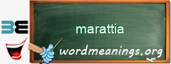 WordMeaning blackboard for marattia